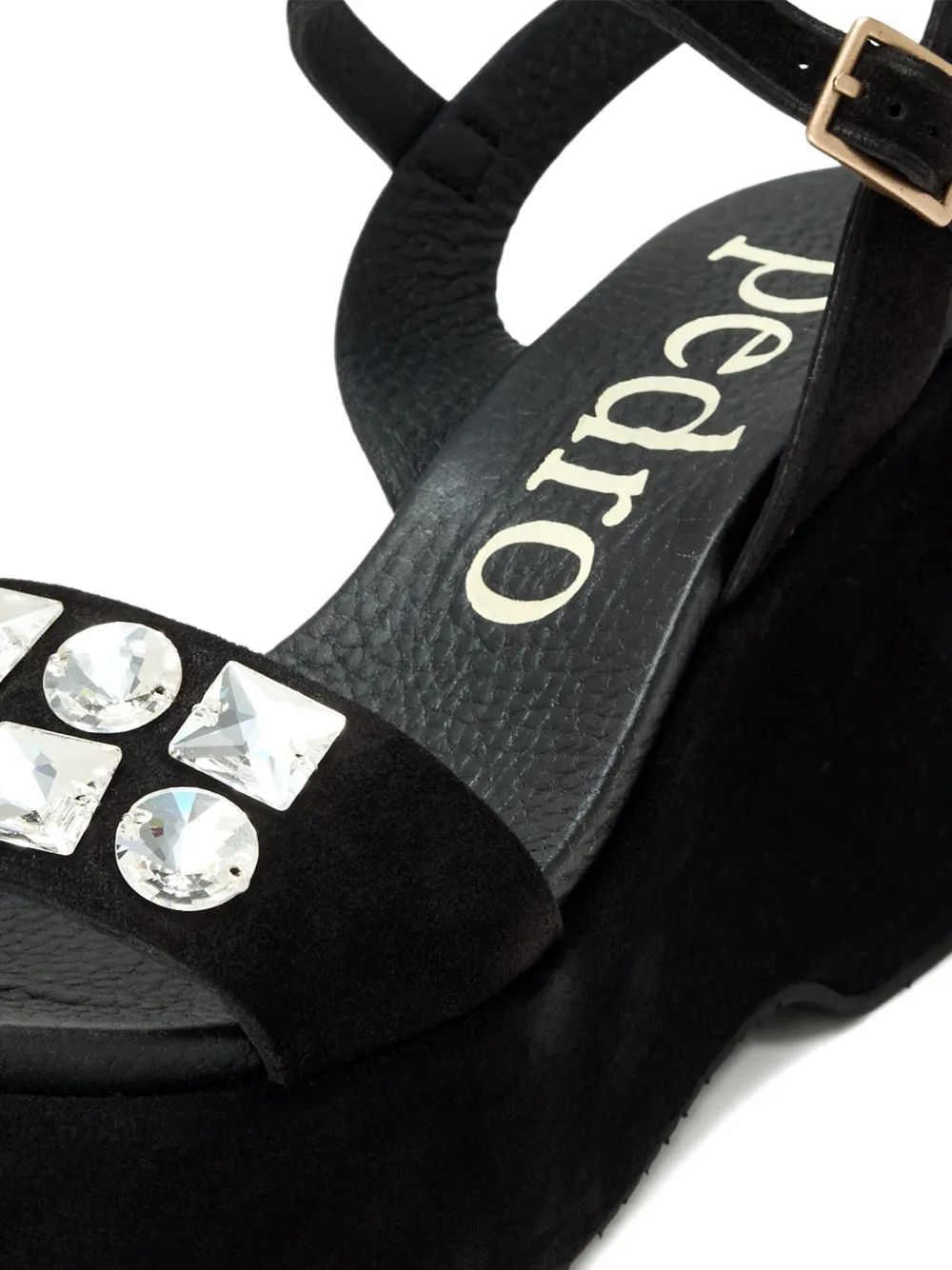 Pedro Garcia 90mm Delina crystal-embellished platform sandals Zwart