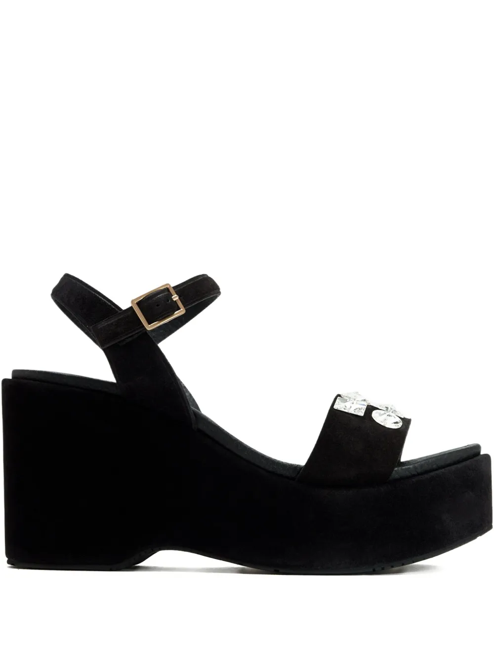 Pedro Garcia 90mm Delina crystal-embellished platform sandals Zwart