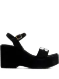 Pedro Garcia 90mm Delina crystal-embellished platform sandals - Black