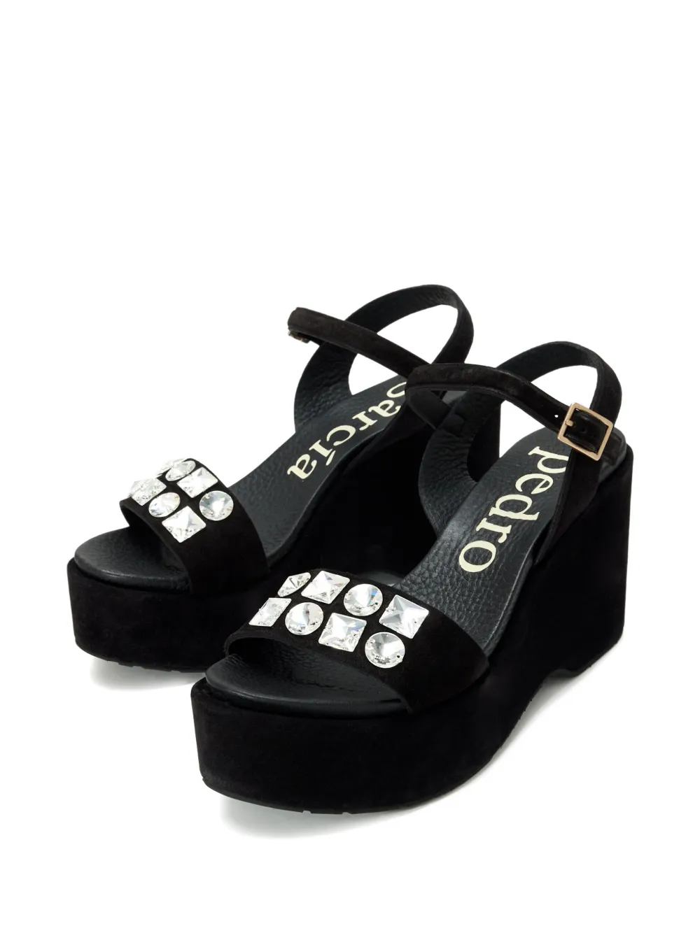 Pedro Garcia 90mm Delina crystal-embellished platform sandals Zwart