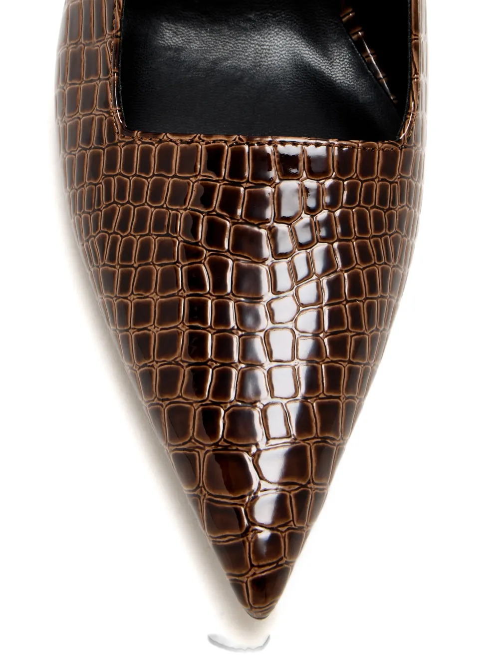 Femme La 100mm G63 Slingback Crocodile Pumps In Brown