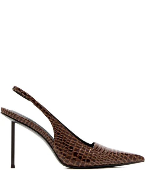 Femme La 100mm G63 slingback crocodile pumps