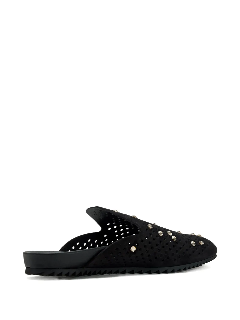 Pedro Garcia Braidy Crystal-embellished Perforated Mules