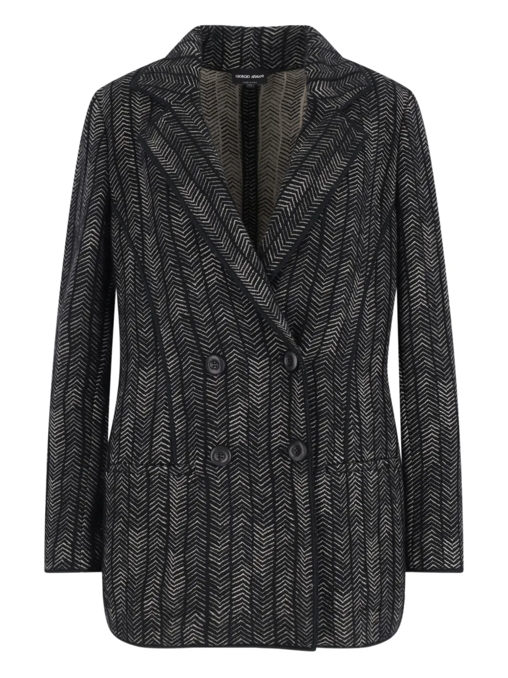 Giorgio Armani double-breasted blazer Zwart
