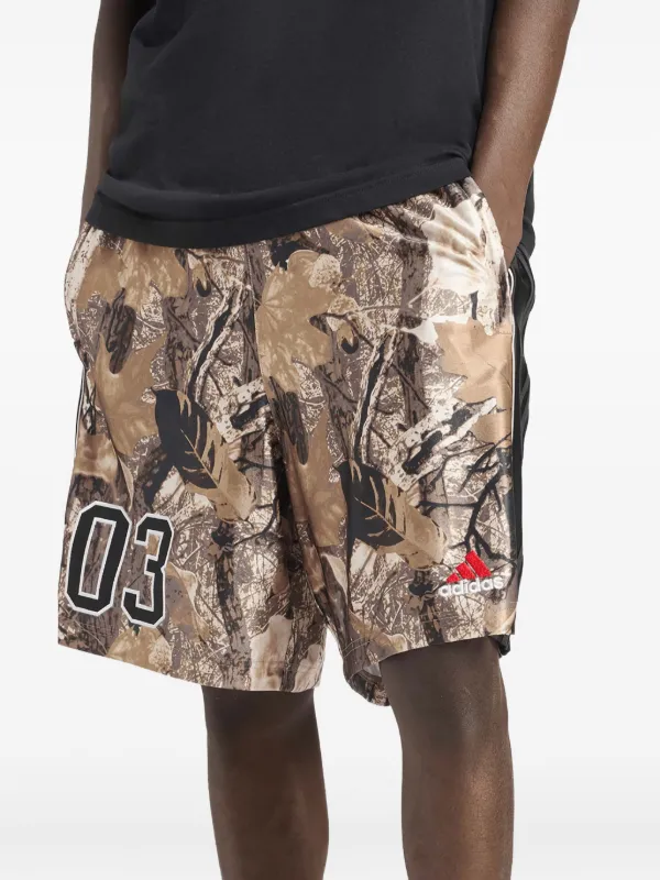 Adidas Camouflage Shorts Brown FARFETCH