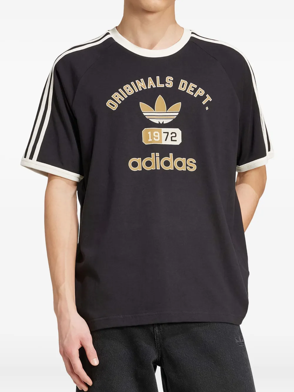 adidas T-shirt met logoprint Zwart