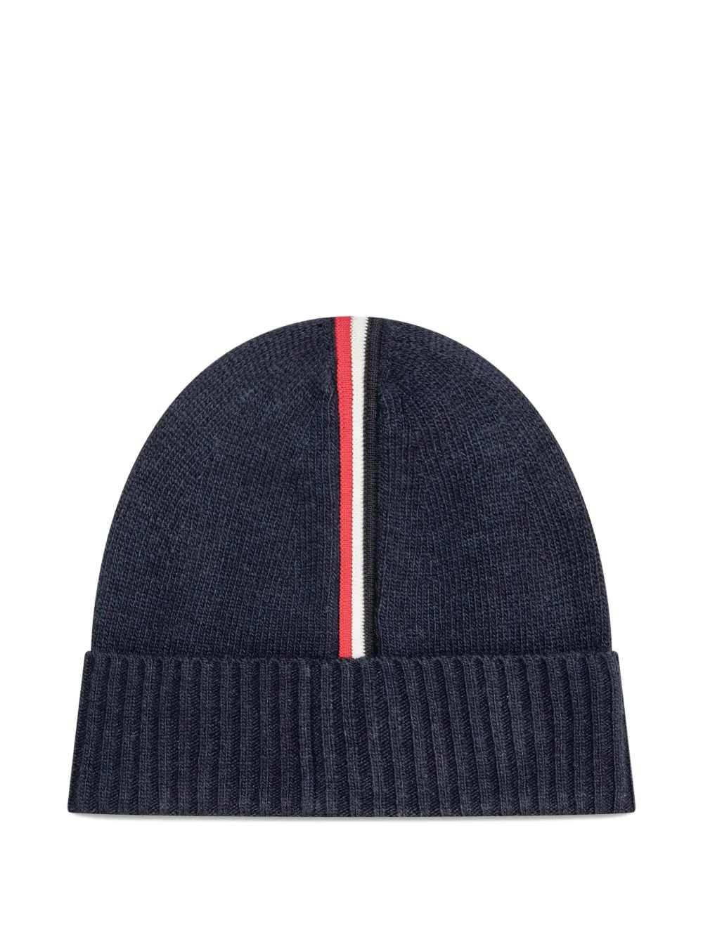Moncler Enfant logo-appliqué beanie Blauw