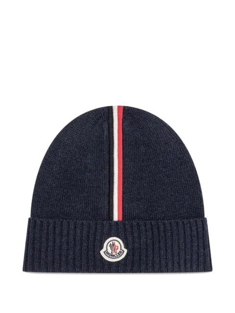 Moncler Enfant logo-appliqué beanie 