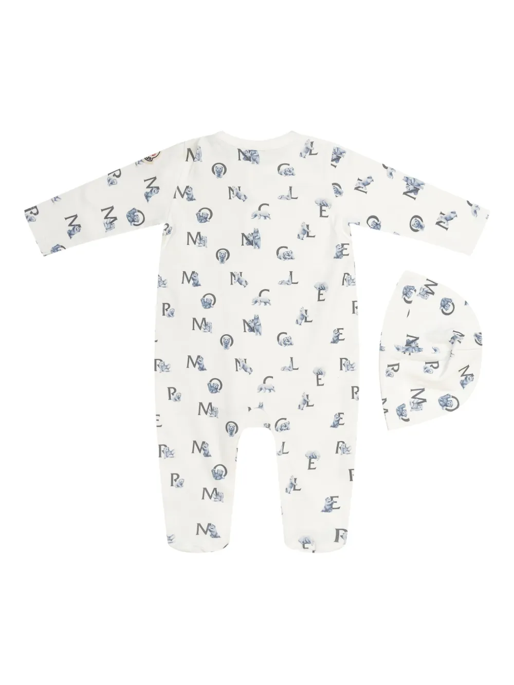 Moncler Enfant logo-print babygrow set Wit