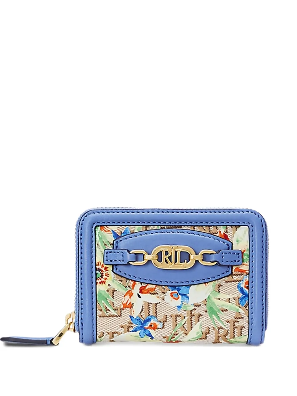 Lauren Ralph Lauren floral-print zip-around wallet Blauw