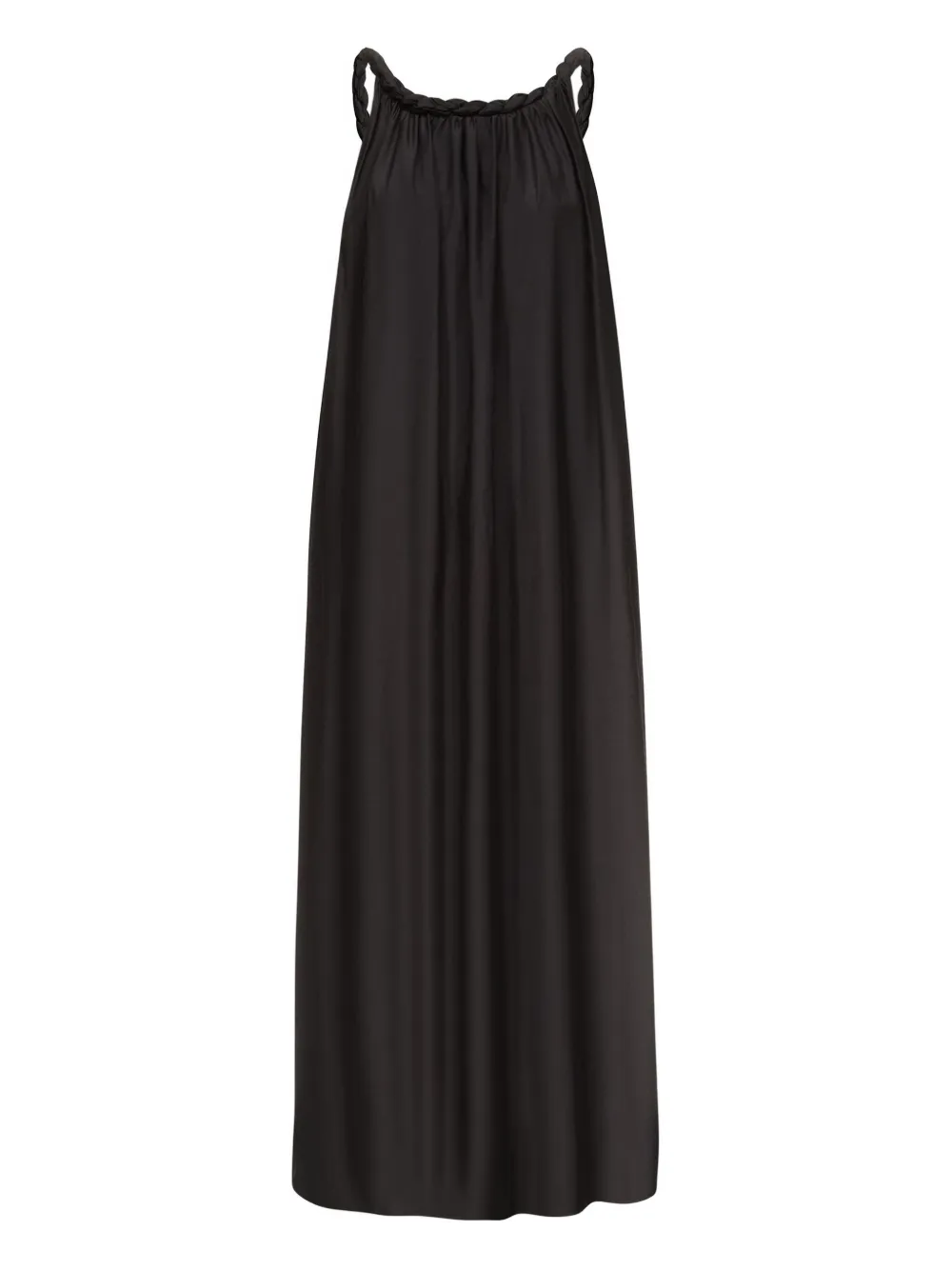 LouLou de Saison Kika maxi-jurk met gedraaide hals Zwart