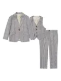 SUITLAB KIDS checked three-piece suit - Grey
