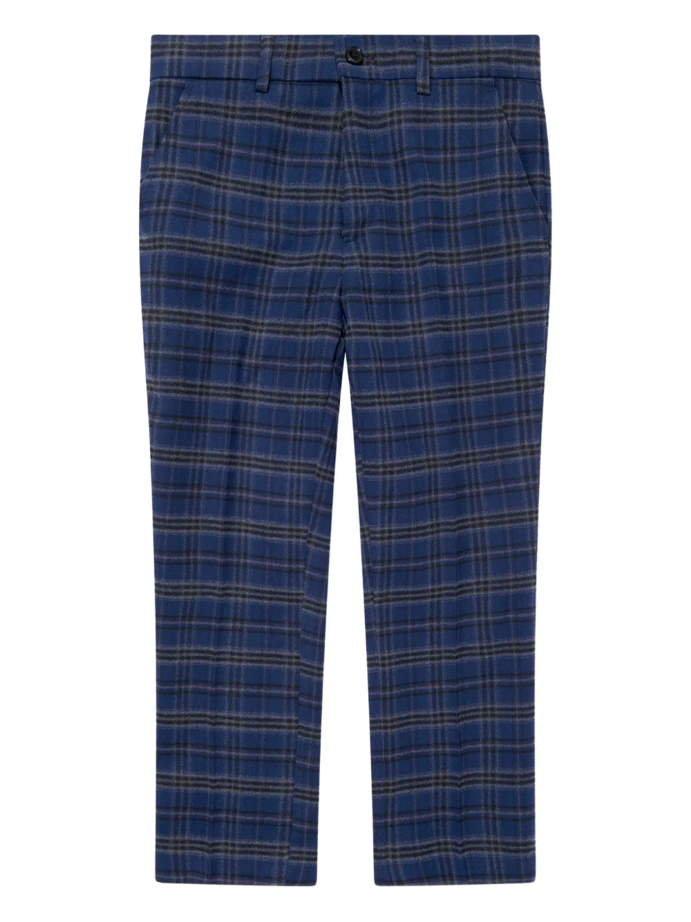 Suitlab Checked Three-piece Suit In Blue
