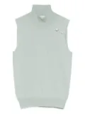 Alberta Ferretti pearl-embellished high-neck top - Green