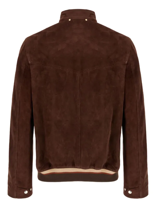 Paul Smith スエード ジップジャケット | ブラウン | FARFETCH JP