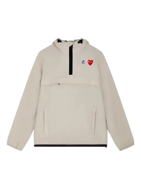 Comme Des Garçons Play x K-Way heart-logo half-zip raincoat