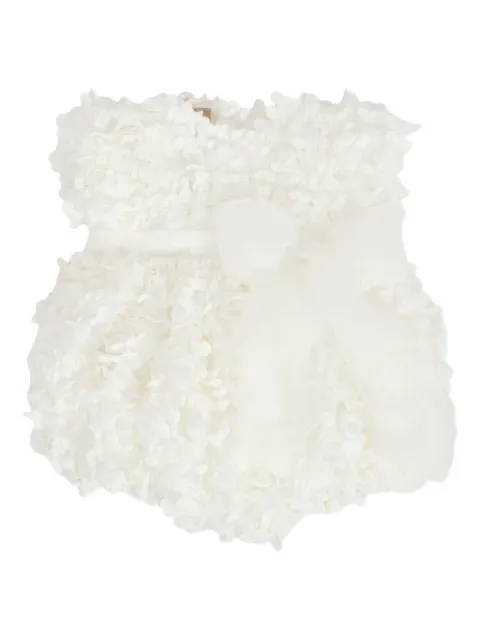 La Stupenderia petal-embellished bow dress
