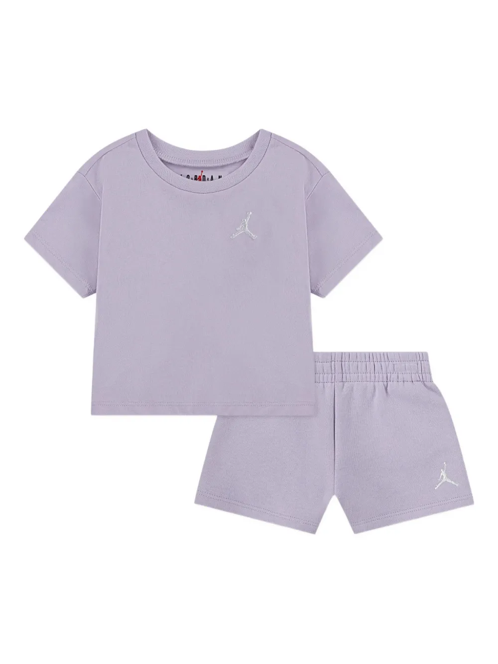 Jordan Kids embroidered-logo shorts set Paars