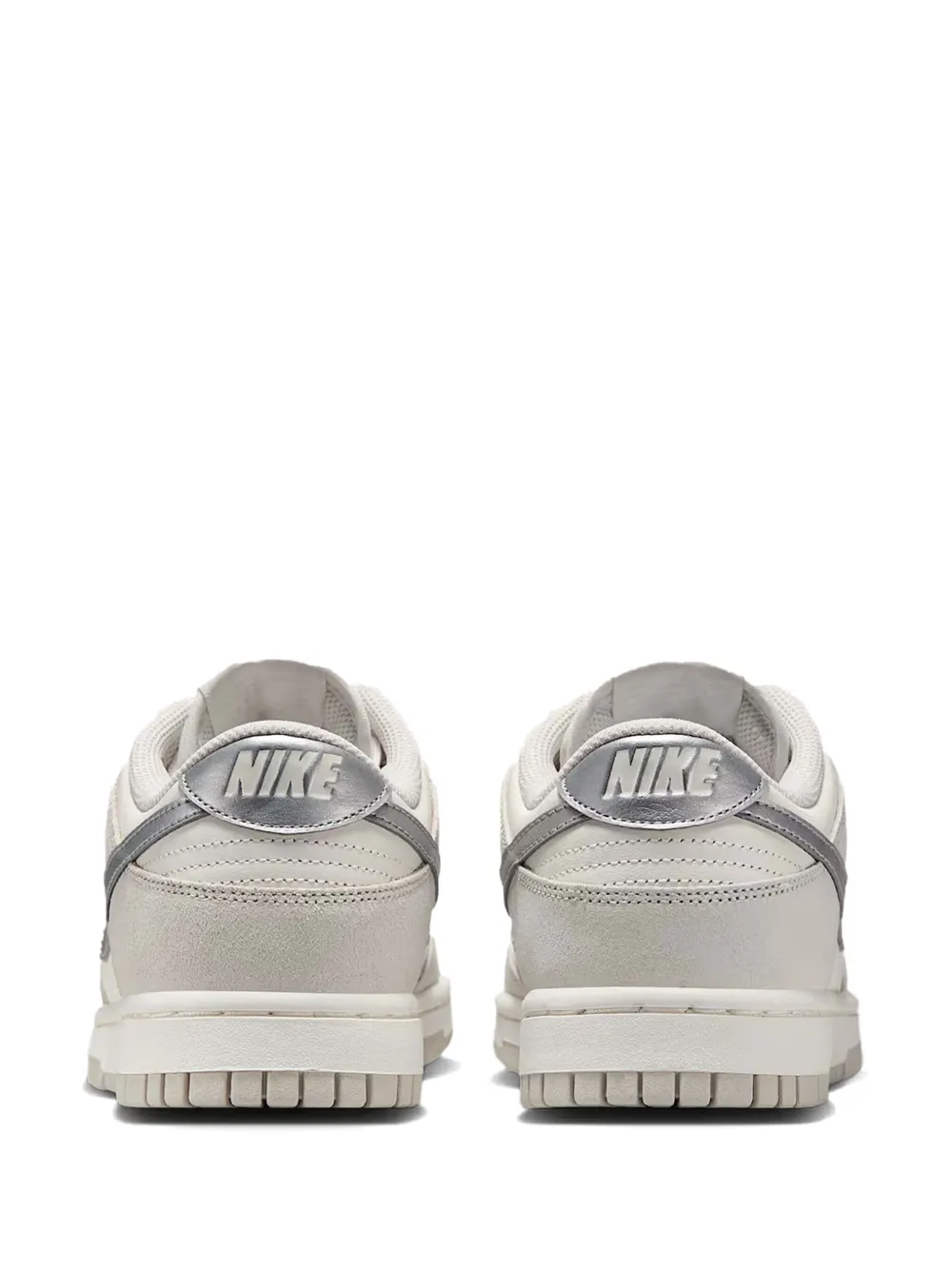 Nike Dunk Low Leather Sneakers In Gray