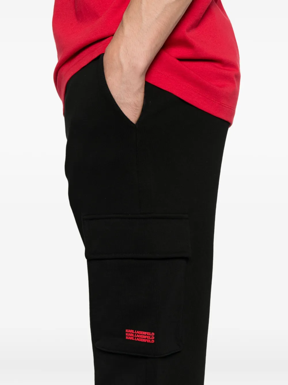Karl Lagerfeld Cargo straight broek Zwart