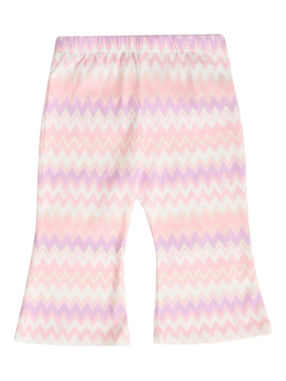 Missoni Kids zig-zag flared trousers Roze