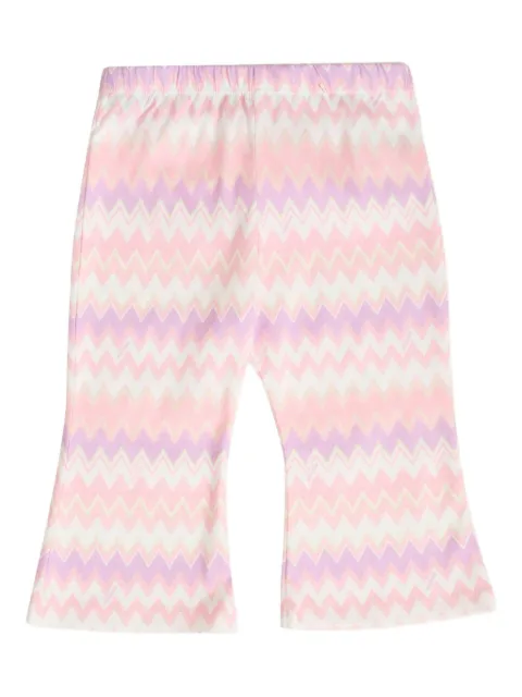 Missoni Kids zig-zag flared trousers