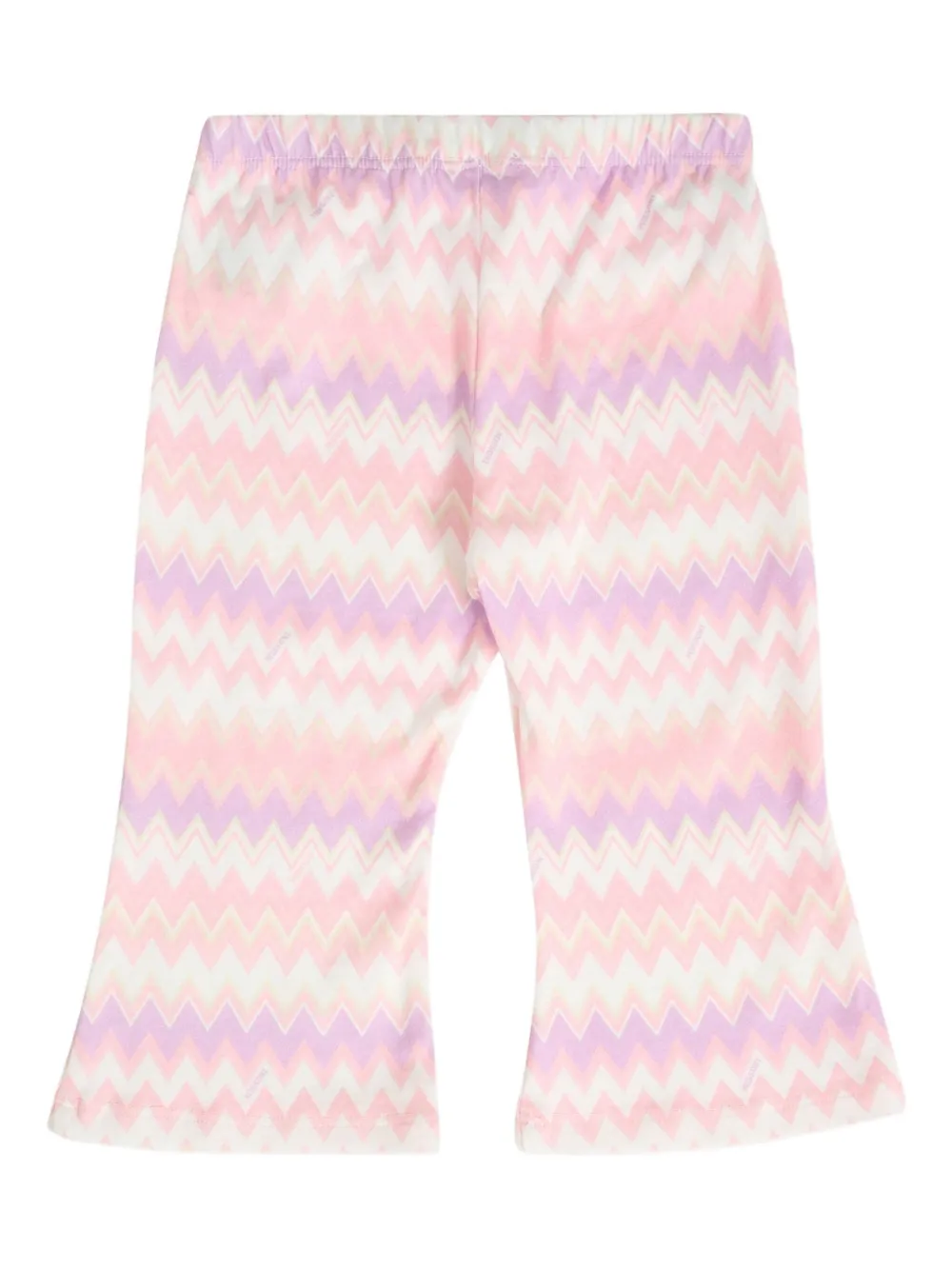 Missoni Kids zig-zag flared trousers Roze