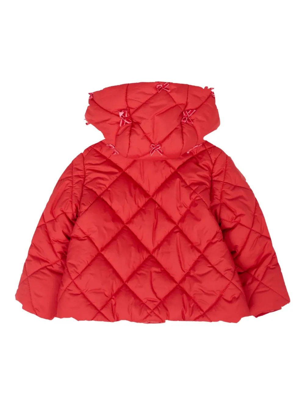 Monnalisa Gewatteerd jack met strik Rood