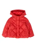 Monnalisa quilted bow-detail jacket - Red