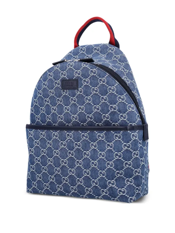 Gucci Kids GG モノグラム デニムバックパック | ブルー