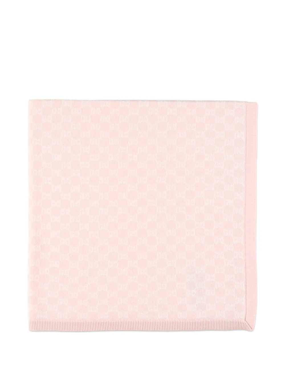 Gucci Kids Gebreide deken met GG-patroon Roze