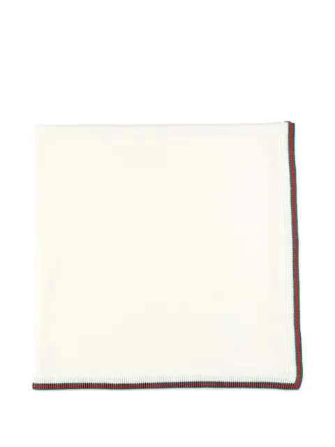 Gucci Kids Web-striped wool blanket