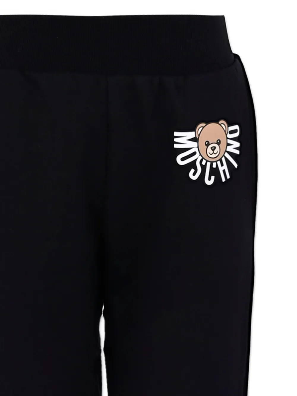 Moschino Kids Teddy Bear-print cotton track pants Zwart