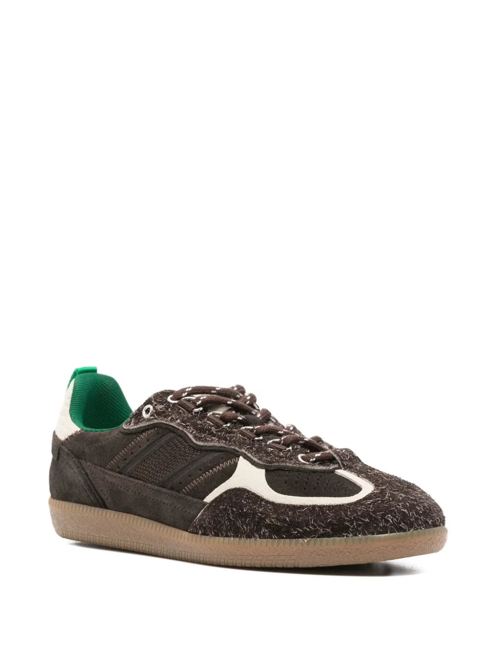 ALOHAS Tb.490 Rife suede-panelled leather sneakers Brown