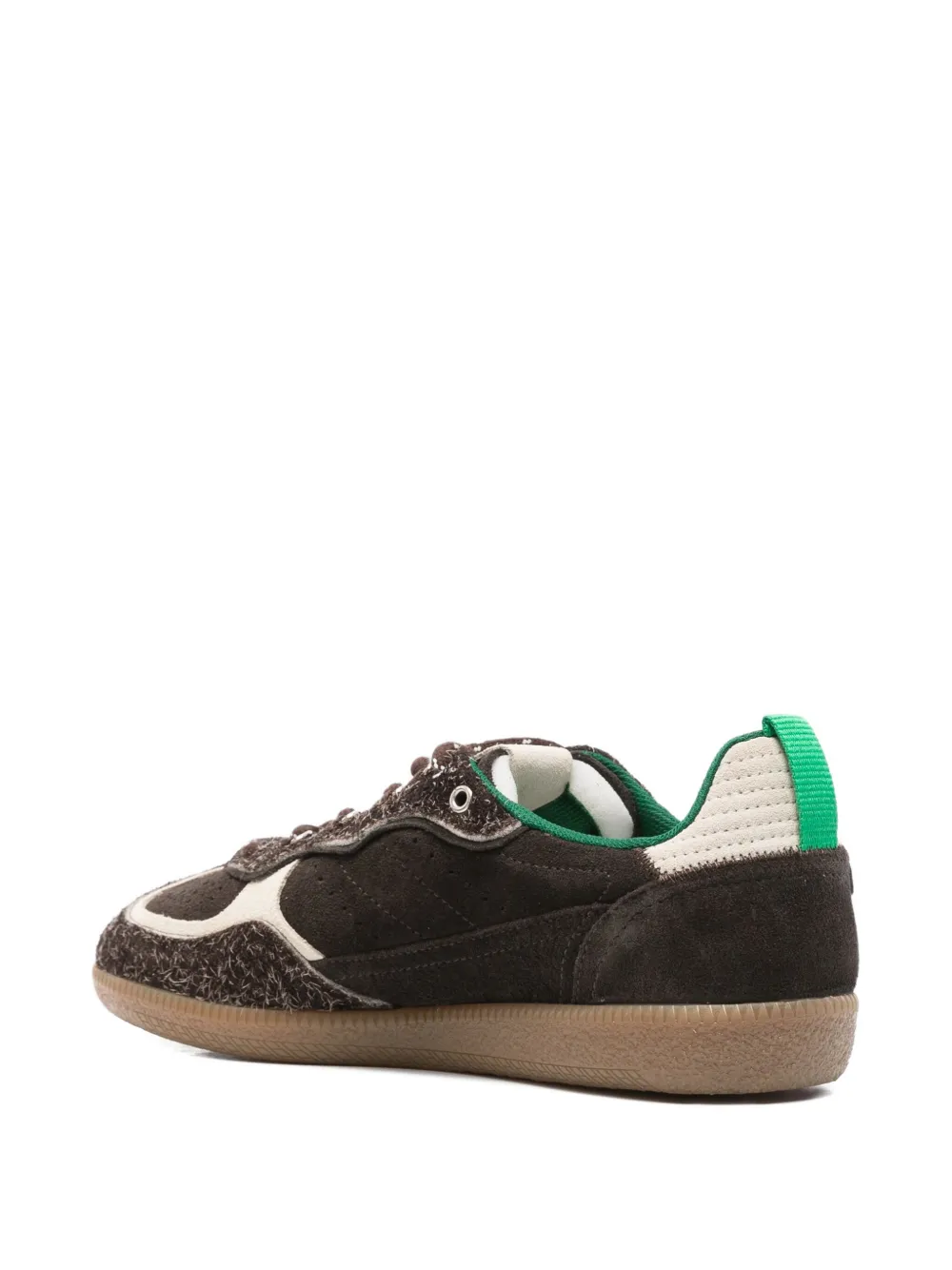 ALOHAS Tb.490 Rife suede-panelled leather sneakers Brown