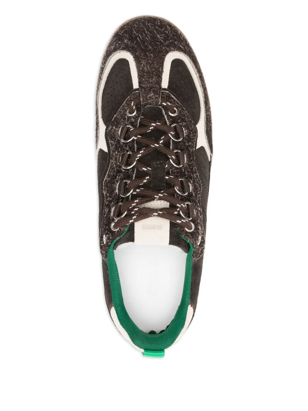 ALOHAS Tb.490 Rife suede-panelled leather sneakers Brown