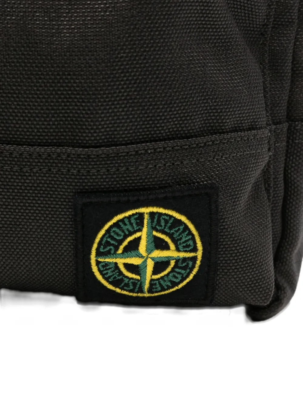 Stone Island Logo-patch Messenger Bag In Black