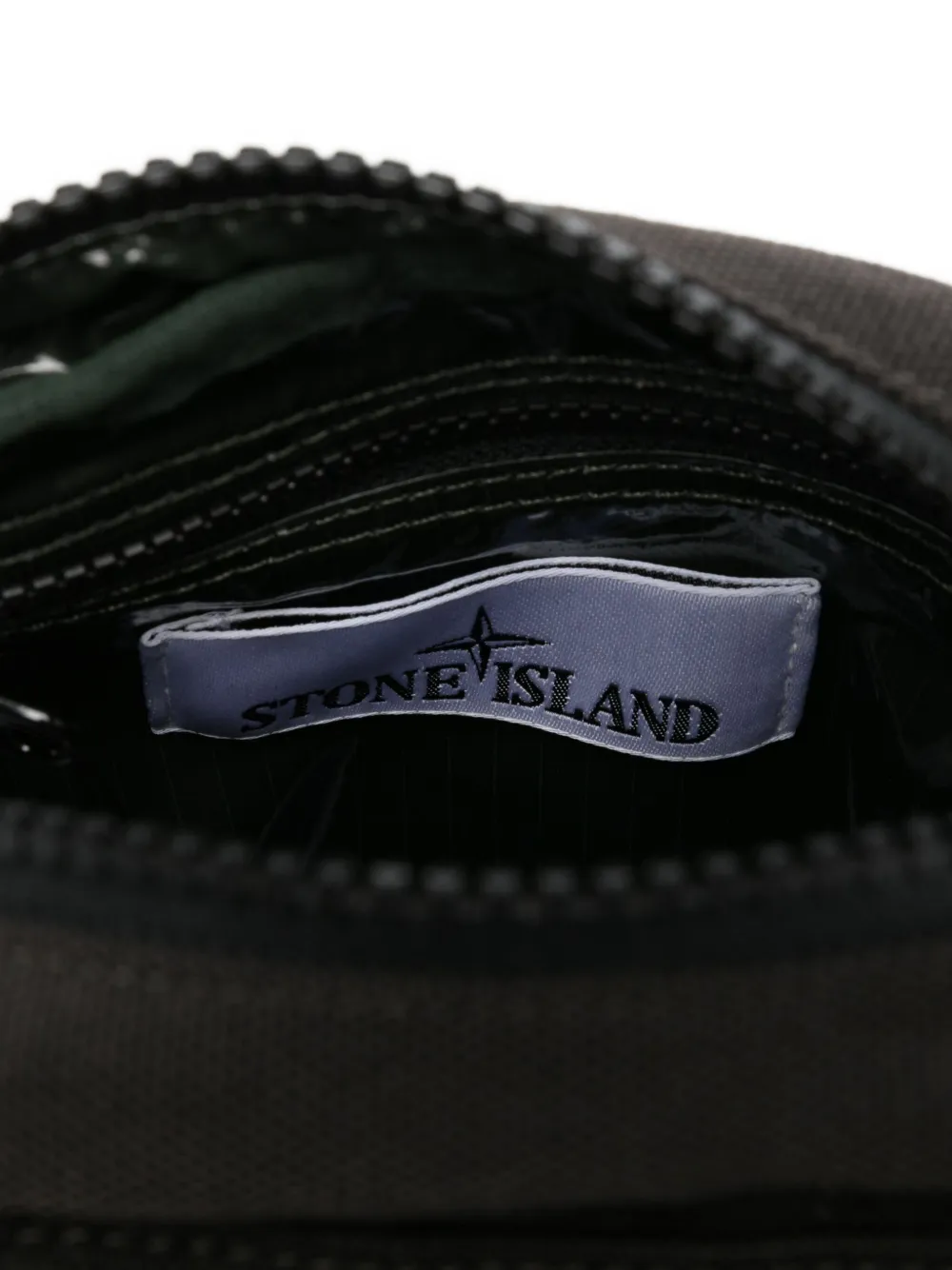 Stone Island Logo-patch Messenger Bag In Black