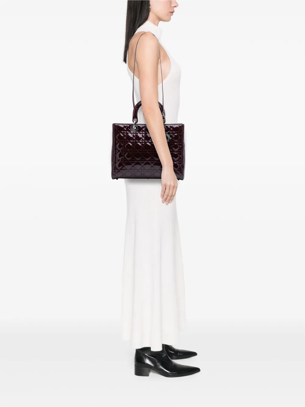 Christian Dior Pre-Owned 2010 Large Patent Cannage Lady Dior satchel | Pre-Owned | Image 2