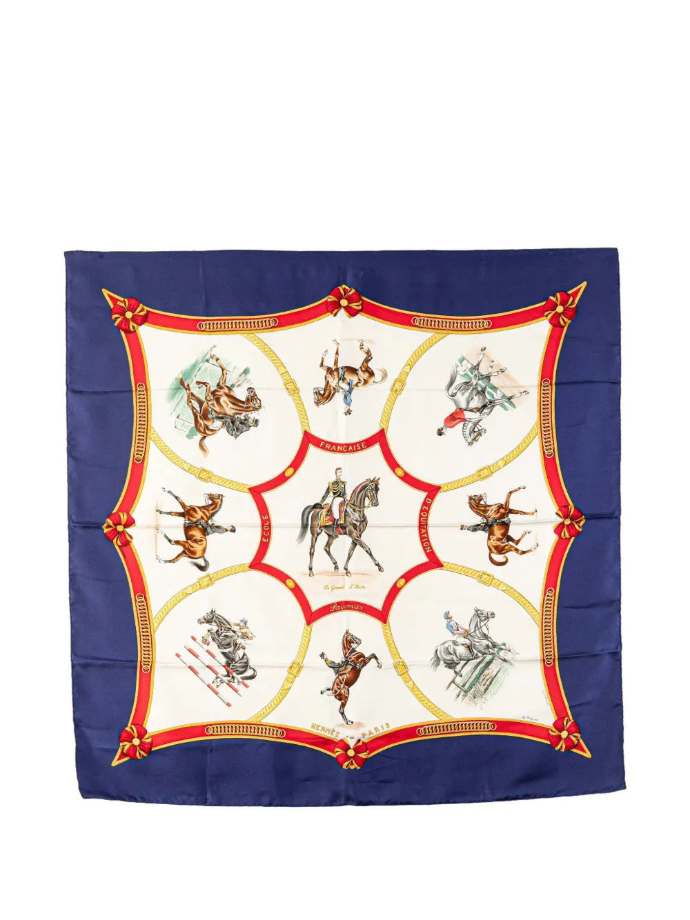 Hermès Pre-Owned 1990-2010 Ecole Francaise d'Equitation Silk Scarf Hermès Pre-Owned 1990-2010 Ecole Francaise d'Equitation Silk Scarf