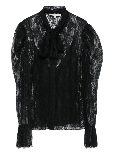 Chloé floral-lace blouse