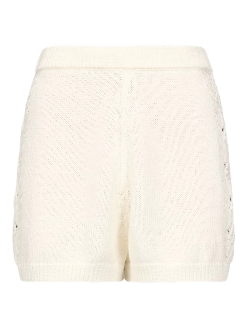 LouLou de Saison Andel crochet-detail shorts Wit