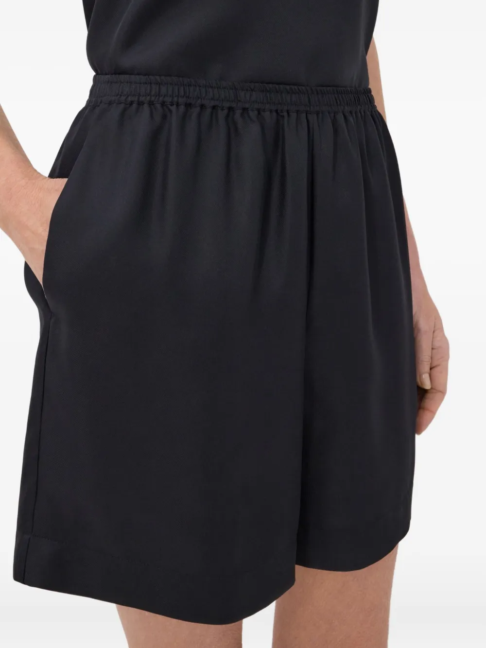 LouLou de Saison Arl shorts met elastische tailleband en zijzak Zwart