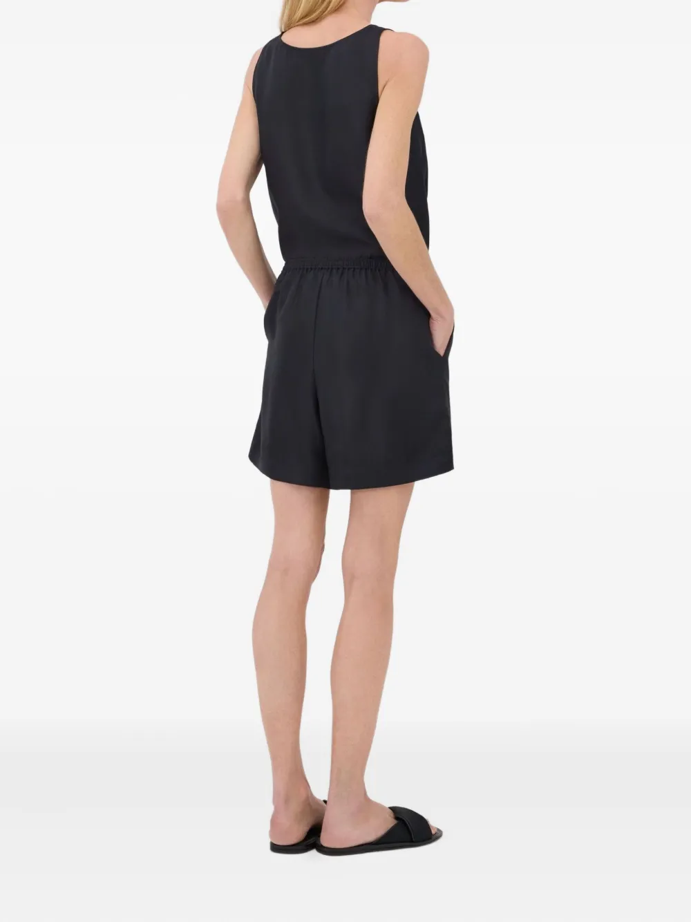 LouLou de Saison Arl shorts met elastische tailleband en zijzak Zwart