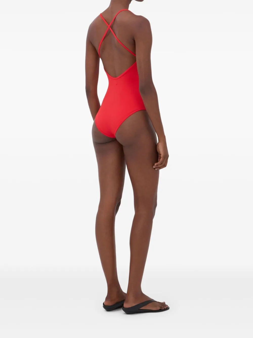 Loulou De Saison Itak Cross-back Swimsuit In Red