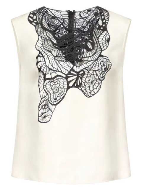 LouLou de Saison lace-applique sleeveless blouse