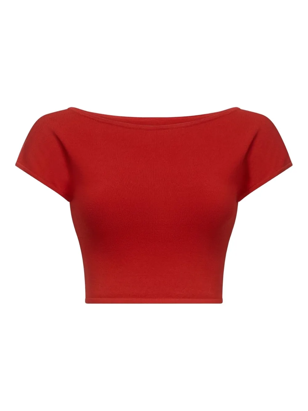 LouLou de Saison Polly boat-neck short-sleeve top | Red | Image 1