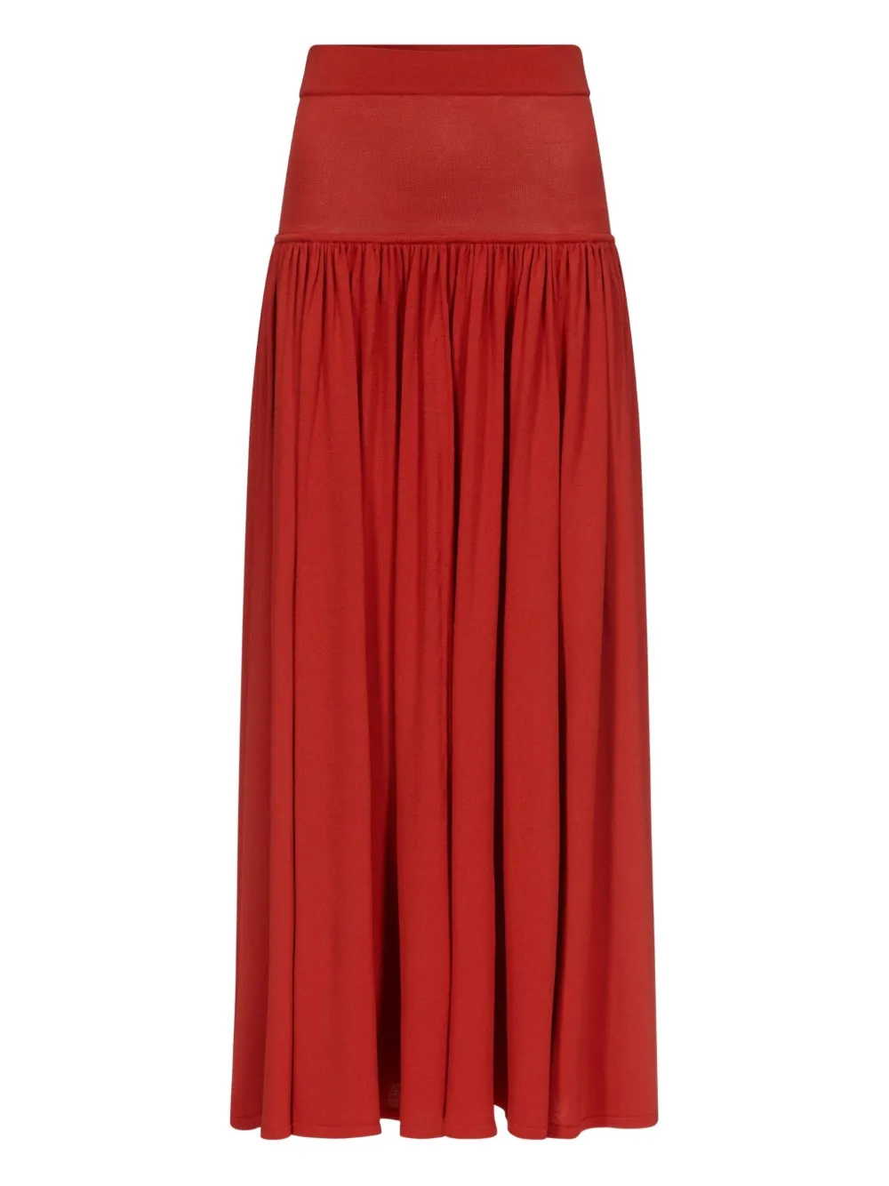 LouLou de Saison Romy gesmockte jersey rok Rood