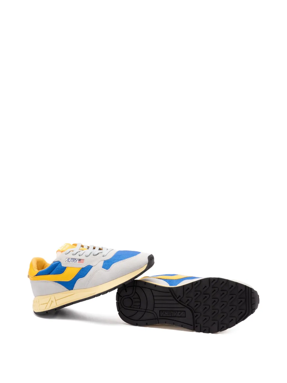 Autry Reelwind Low suede panelled sneakers Grey