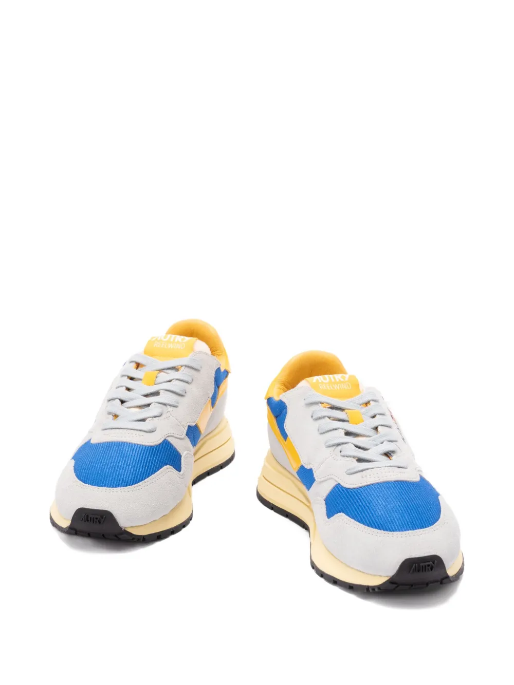 Autry Reelwind Low suede panelled sneakers Grey